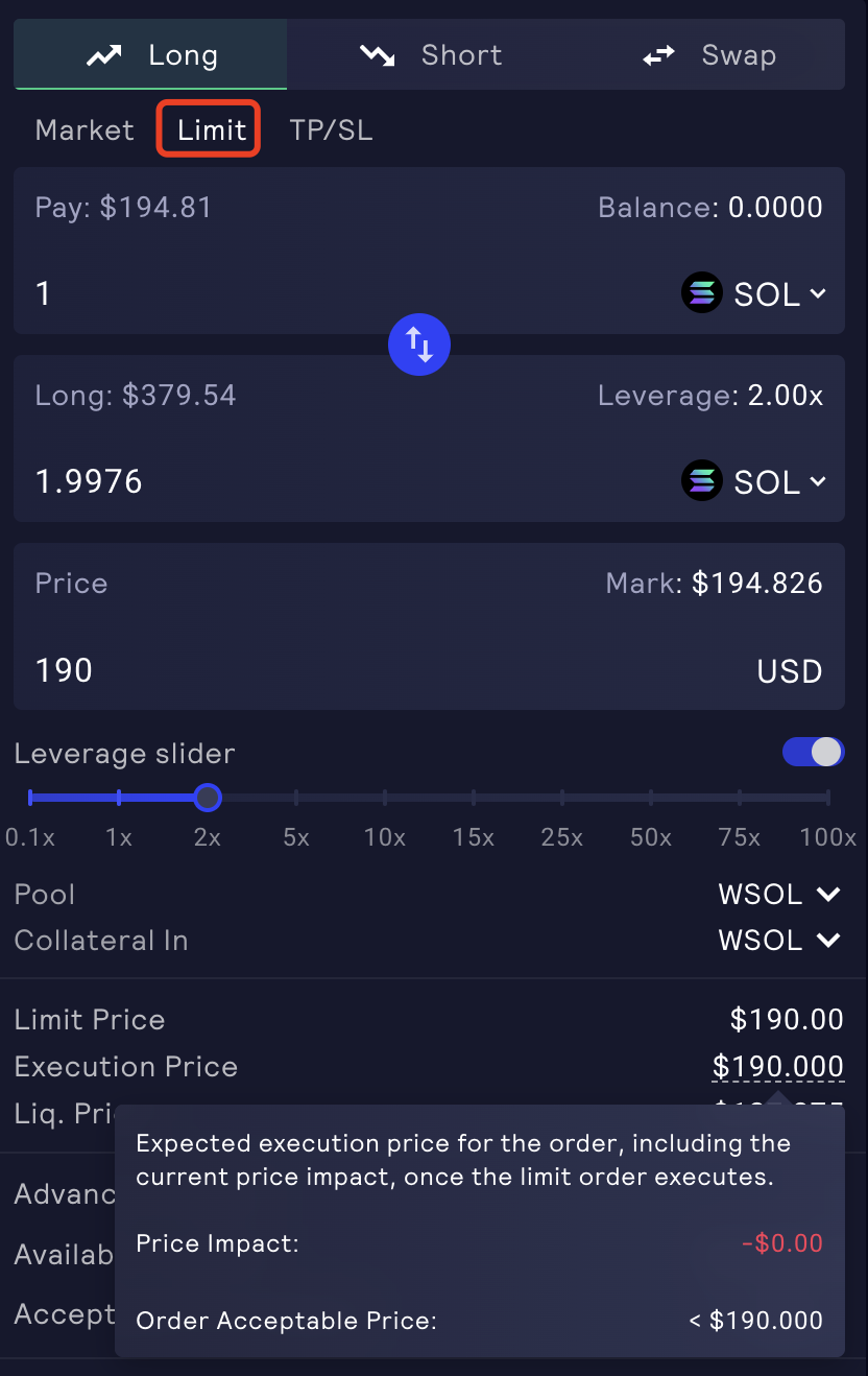 Create Limit Orders